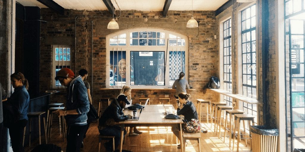 A cafe where people can work